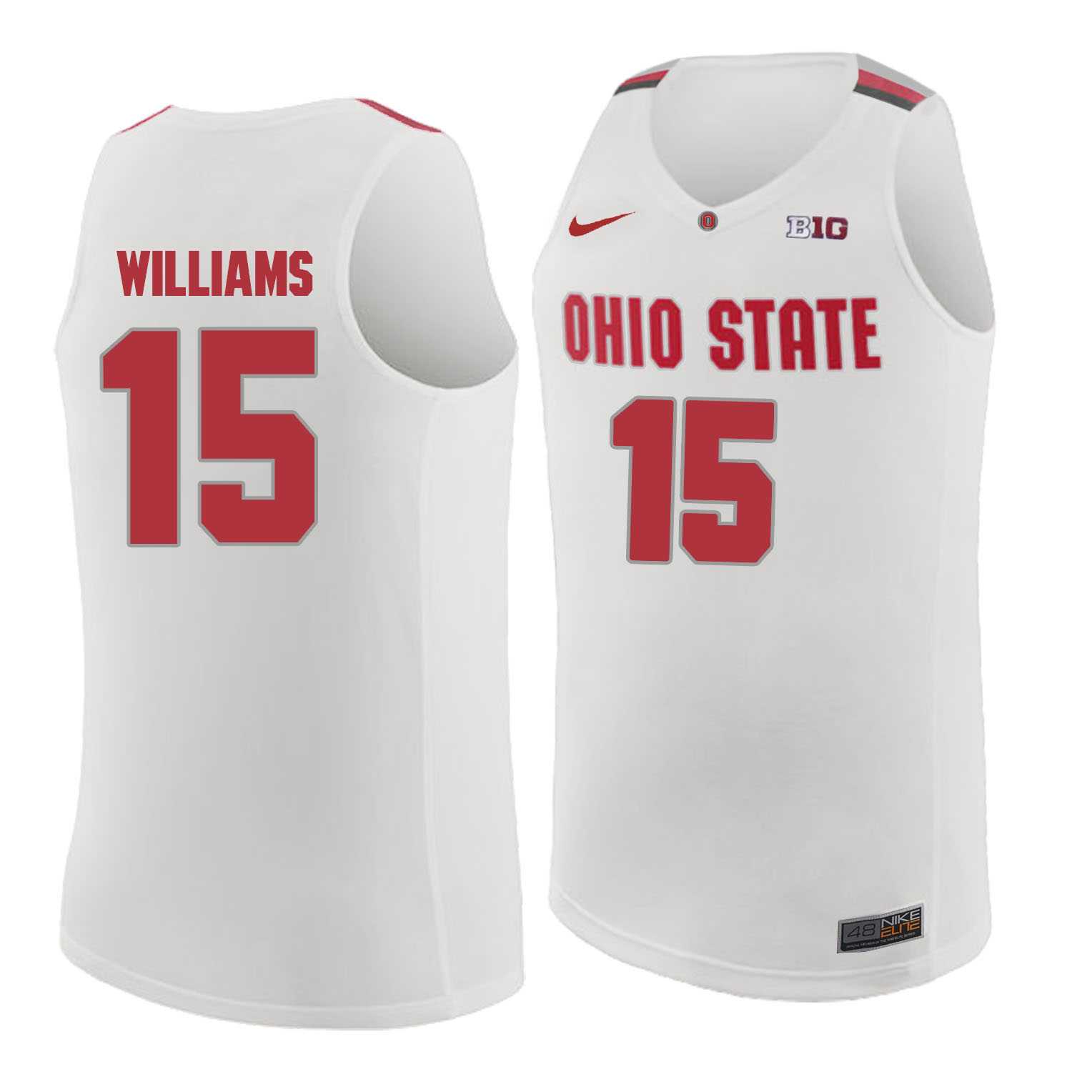 Ohio State Buckeyes #15 Kam Williams White College Basketball Jersey Dzhi,We sell and wholesale Ohio State Buckeyes #15 Kam Williams White College Basketball Jersey Dzhi on line form chian!